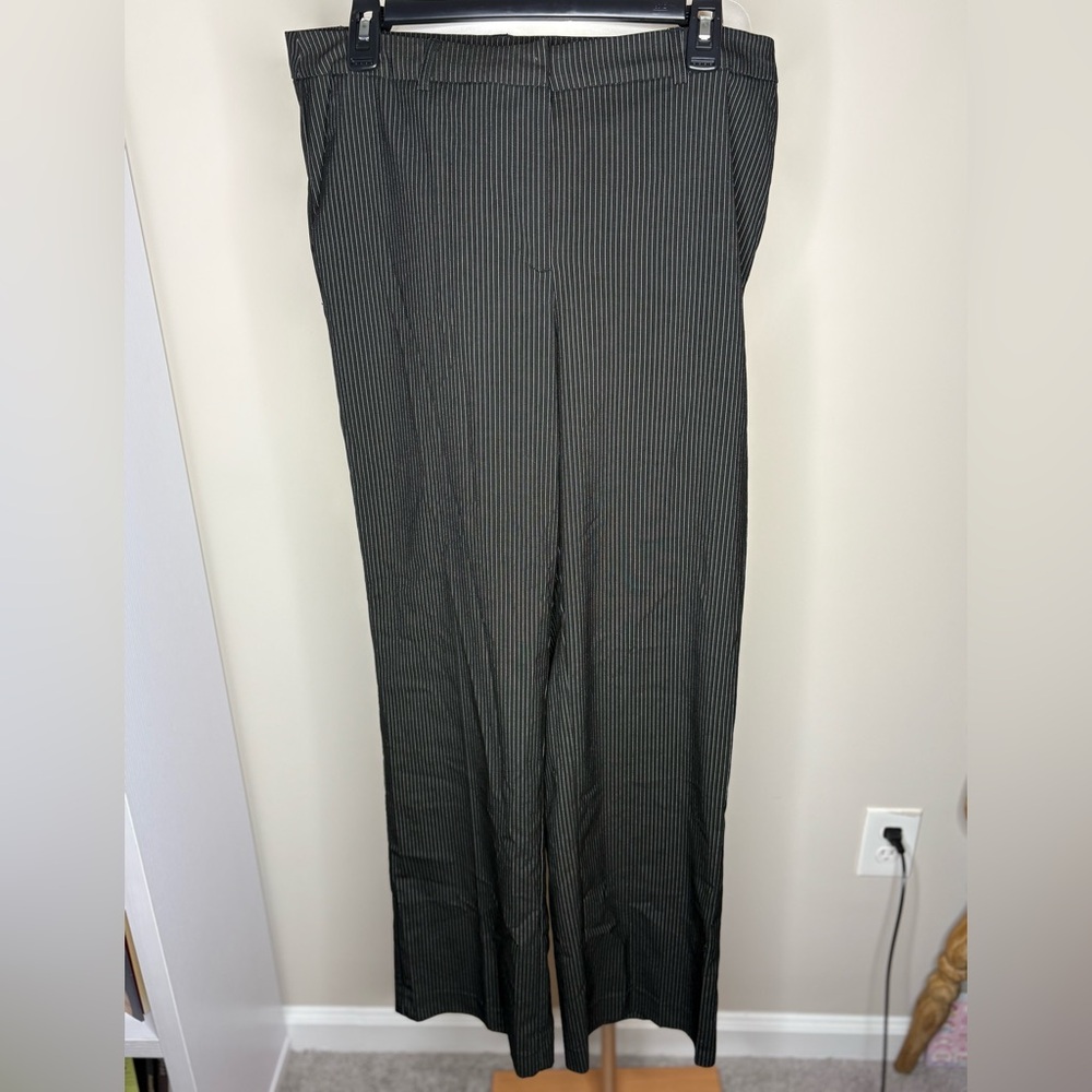 Classic Black Pinstripe Women's Trousers